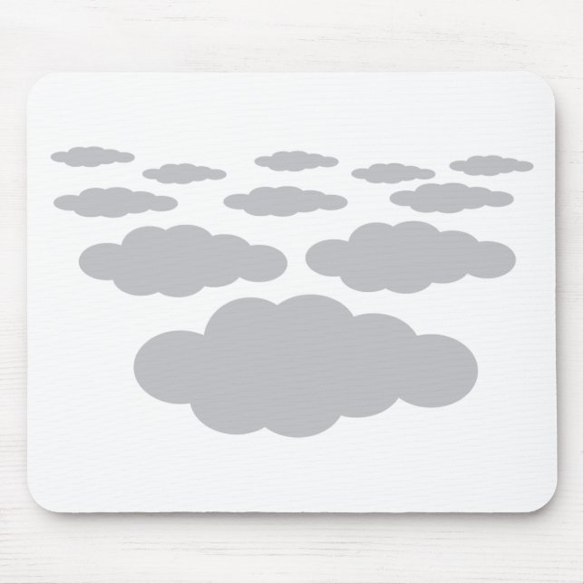 grey clouds weather mouse mat (Front)