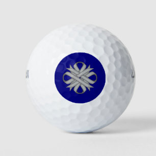 Grey Clover Ribbon by Kenneth Yoncich Golf Balls