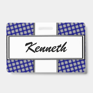 Grey Clover Ribbon by Kenneth Yoncich ID Badge