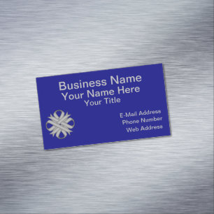 Grey Clover Ribbon by Kenneth Yoncich Magnetic Business Card