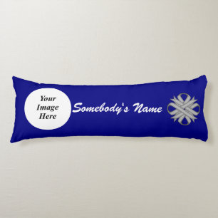 Grey Clover Ribbon Template by Kenneth Yoncich Body Cushion