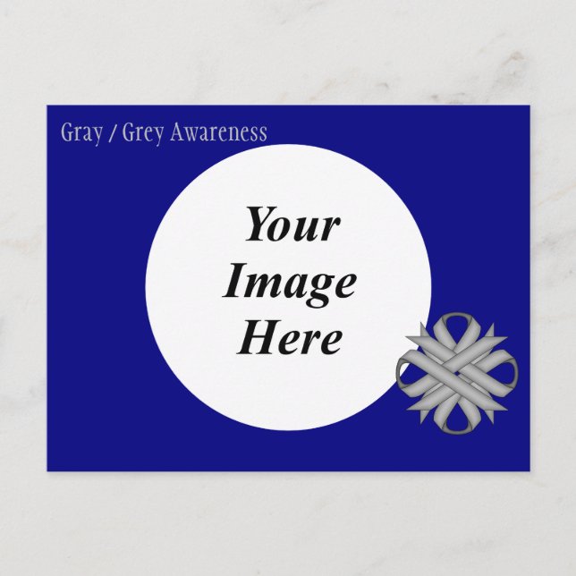 Grey Clover Ribbon Template by Kenneth Yoncich Postcard (Front)