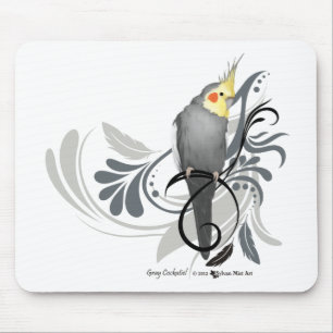 Grey Cockatiel Mouse Mat