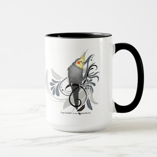 Grey Cockatiel Mug (Right)