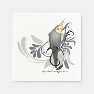 Grey Cockatiel Napkin