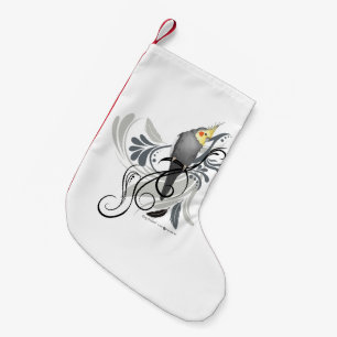 Grey Cockatiel Small Christmas Stocking