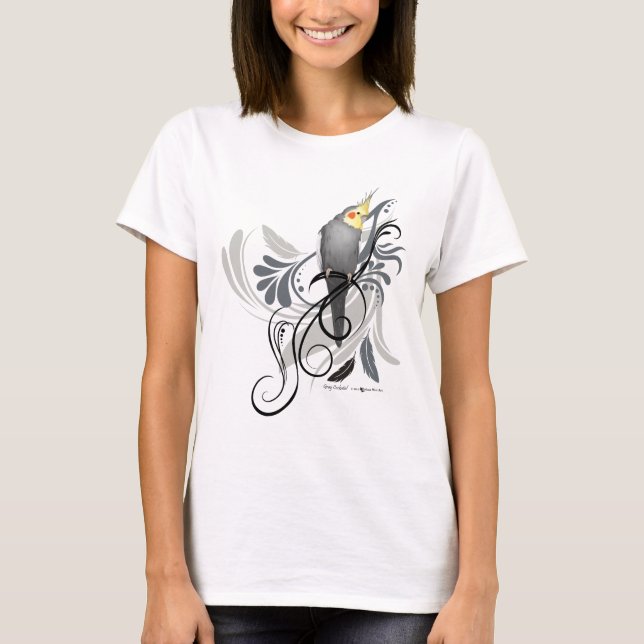 Grey Cockatiel T-Shirt (Front)