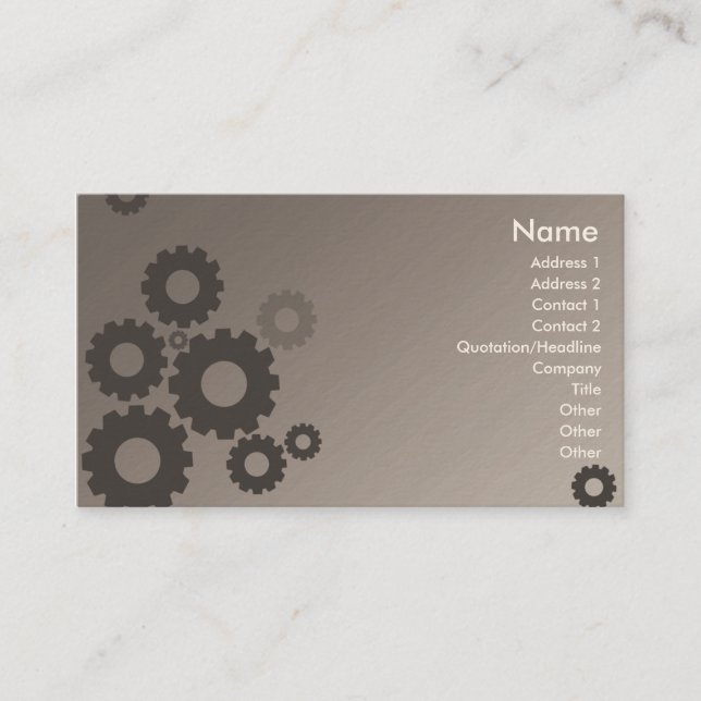 Grey Cogs - Business Card (Front)