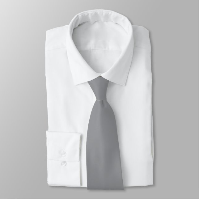 Grey Color Tie (Tied)
