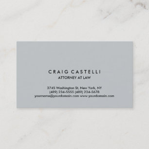 Grey Colour Background Standard Size Business Card