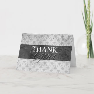 Grey Colour Blank Inside Thank You Cards