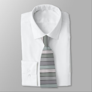 Grey Colours With Black Stripes On Watercolor Pape Tie