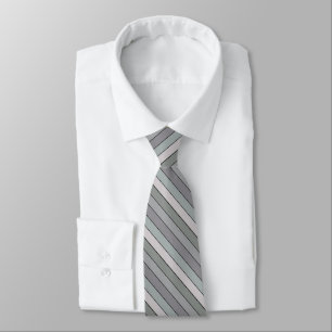 Grey Colours With Black Stripes On Watercolor Pape Tie