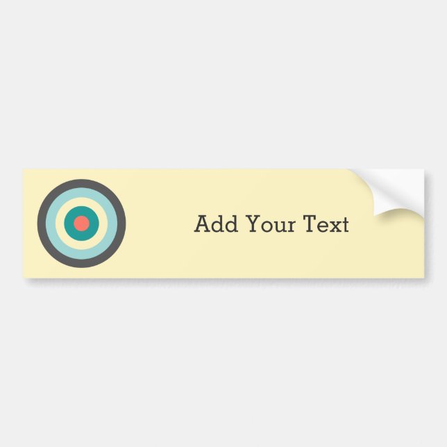 Grey Combination Bullseye by Shirley Taylor Bumper Sticker (Front)