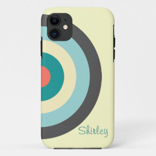Grey Combination Bullseye by Shirley Taylor iPhone 11 Case