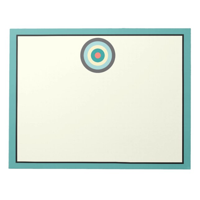 Grey Combination Bullseye by Shirley Taylor Notepad (Front)