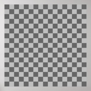 Grey Combination Checkerboard by Shirley Taylor Poster