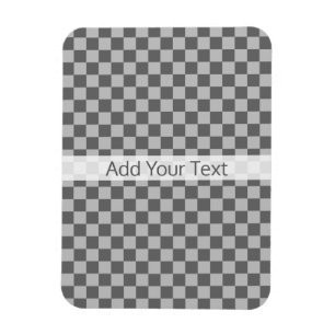 Grey Combination Chequerboard by Shirley Taylor Magnet