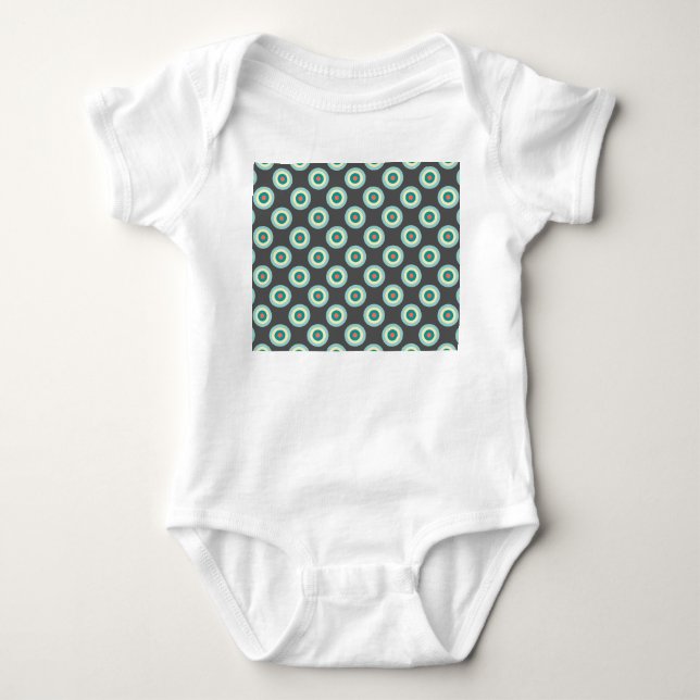 Grey Combination Circles Baby Bodysuit (Front)