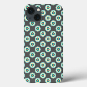 Grey Combination Circles by Shirley Taylor iPhone 13 Case