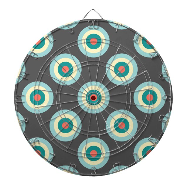 Grey Combination Circles by Shirley Taylor Dartboard (Front)