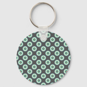 Grey Combination Circles by Shirley Taylor Key Ring