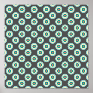 Grey Combination Circles by Shirley Taylor Poster