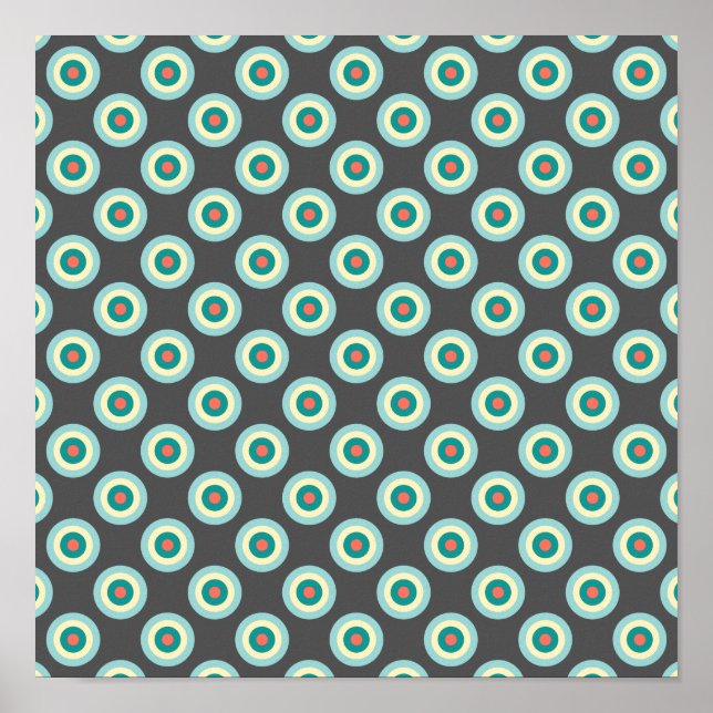 Grey Combination Circles by Shirley Taylor Poster (Front)