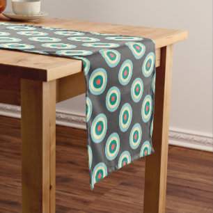 Grey Combination Circles by Shirley Taylor Short Table Runner