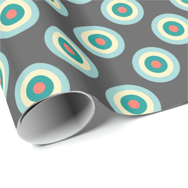 Grey Combination Circles by Shirley Taylor Wrapping Paper (Roll Corner)