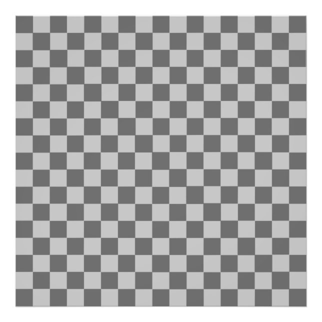 Grey Combination Classic Chequerboard by STaylor Photo Print (Front)