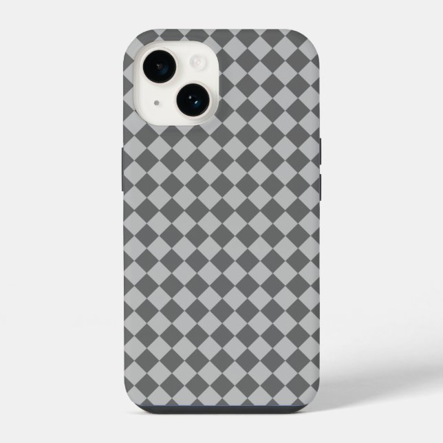 Grey Combination Diamond Pattern by Shirley Taylor iPhone Case (Back)