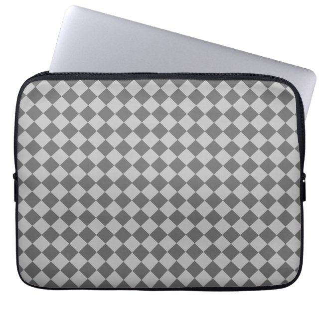 Grey Combination Diamond Pattern by Shirley Taylor Laptop Sleeve (Front)