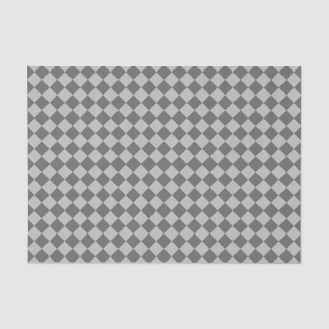 Grey Combination Diamond Pattern Tissue Paper (Front)