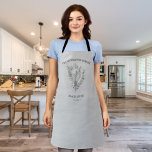 Grey Conch Shell Apron<br><div class="desc">Personalise a unique kitchen gift for her with a Grey Conch Shell Apron. Apron design features a vibrant vintage conch shell and custom text for you to personalise with your family name against a light grey paper textured background. Additional home decor items available with this design.</div>