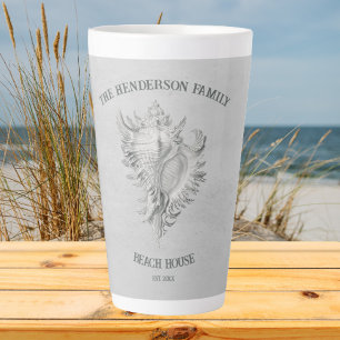 Grey Conch Shell Latte Mug