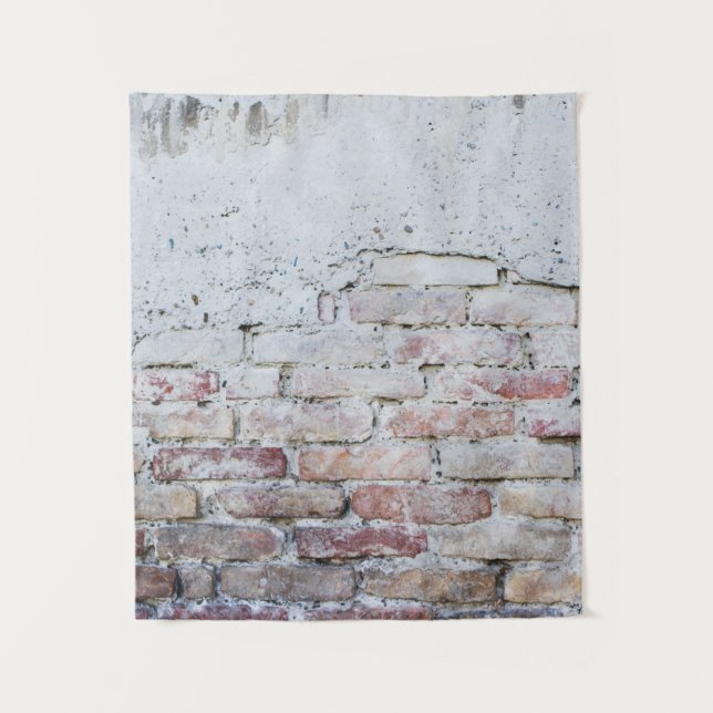 Grey concrete bricks wall tapestry (Front)
