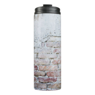 Grey concrete bricks wall thermal tumbler