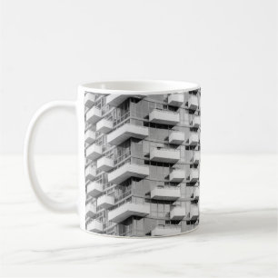 Grey concrete building coffee mug