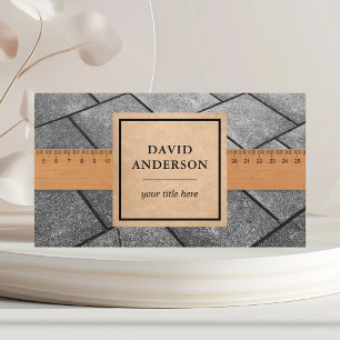 Grey Concrete Flooring Pavement Tiles Installer Business Card