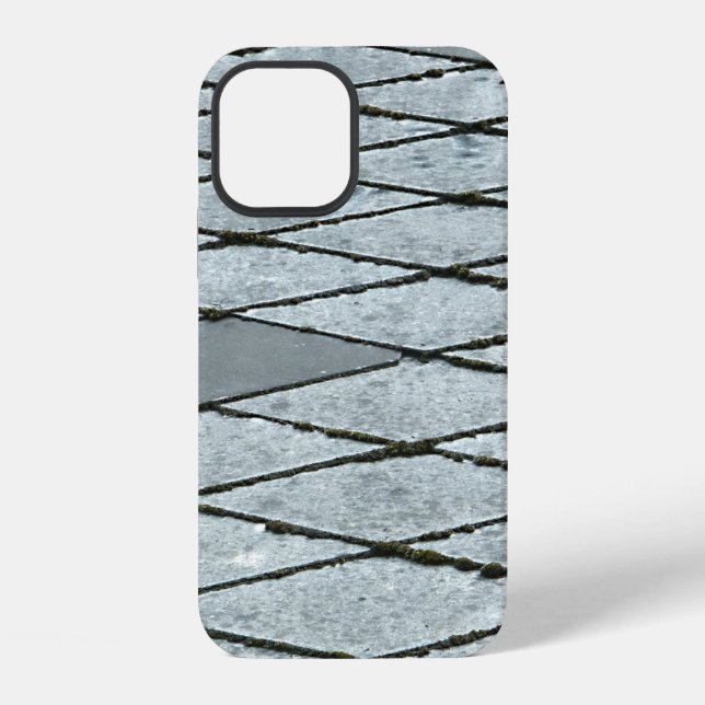 Grey concrete pavement iPhone case (Back)