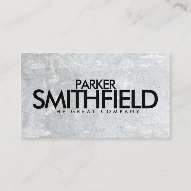 Grey Concrete Stone Business Card (Front)