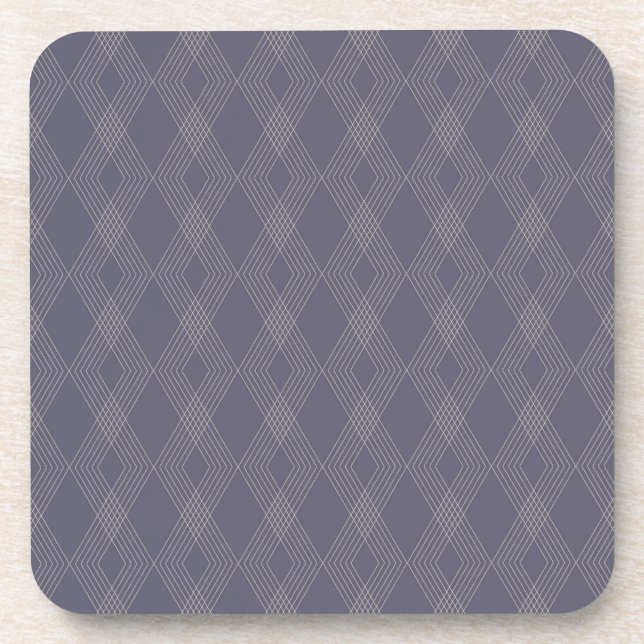 Grey, cool, trendy, simple, modern zig zag pattern coaster (Front)