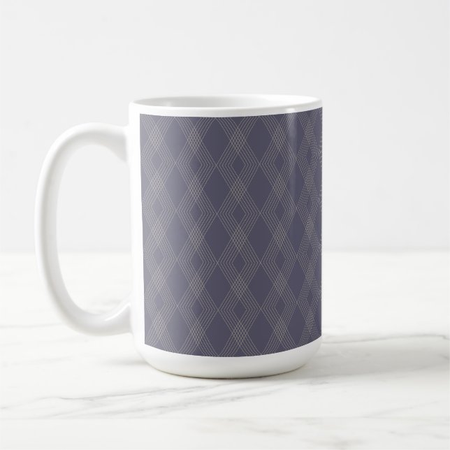 Grey, cool, trendy, simple, modern zig zag pattern coffee mug (Left)
