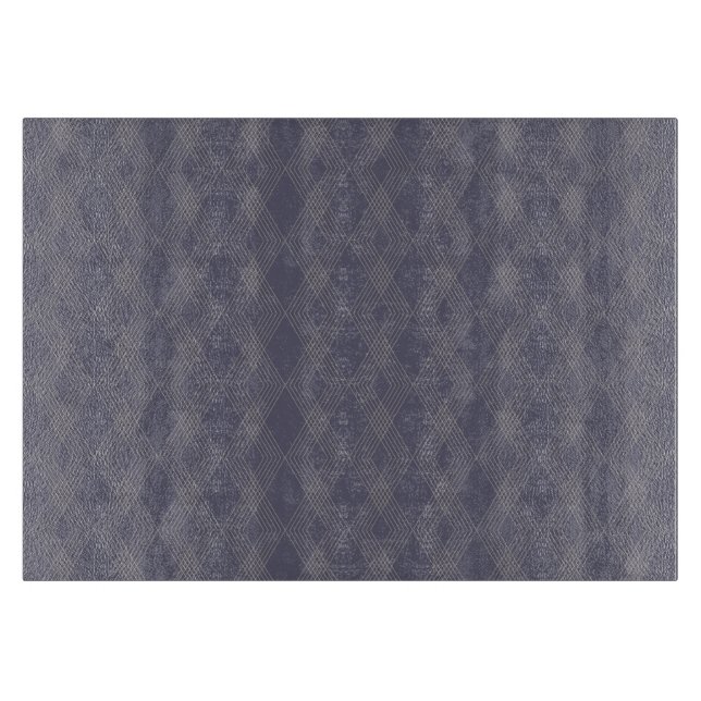 Grey, cool, trendy, simple, modern zig zag pattern cutting board (Front)