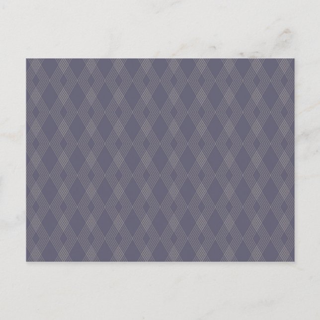 Grey, cool, trendy, simple, modern zig zag pattern postcard (Front)