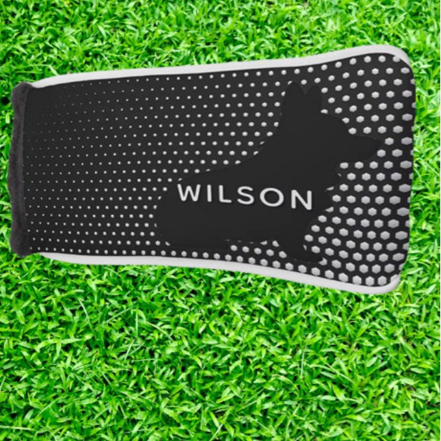  Grey  Corgi Golf Head Cover (Surprise the golfer in your life with a custom grey corgi golf putter headcover)