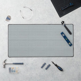 Grey corrugated faux metal desk mat
