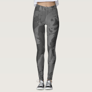 Grey Country Girl Fishing Camouflage Pattern Leggings