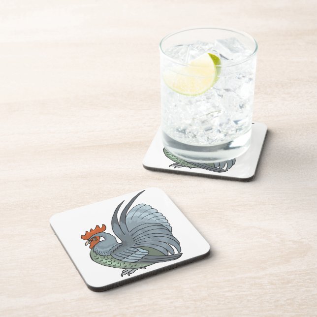 Grey Country Rooster Coaster (Right Side)
